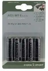 Batteri Sigma Ni-Cad 800 mAh AA 5-pack