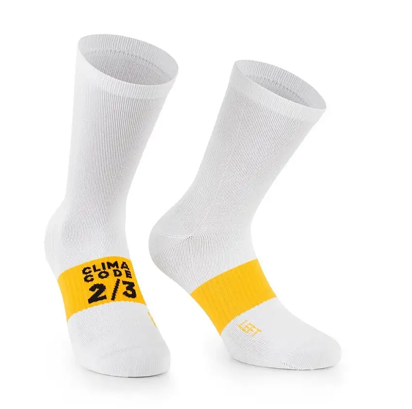 Assos Spring Fall Socks EVO Cykelstrumpor Vit