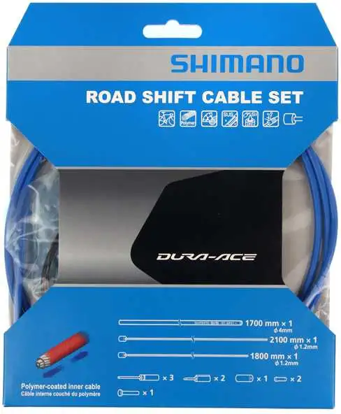 Växelvajerset Shimano Dura-Ace 9000 Polymer-Belagda Vajrar Racer blå
