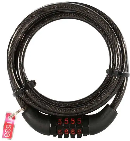 Kombinationslås OXC Vajer Combi 6x1500mm Med Fäste