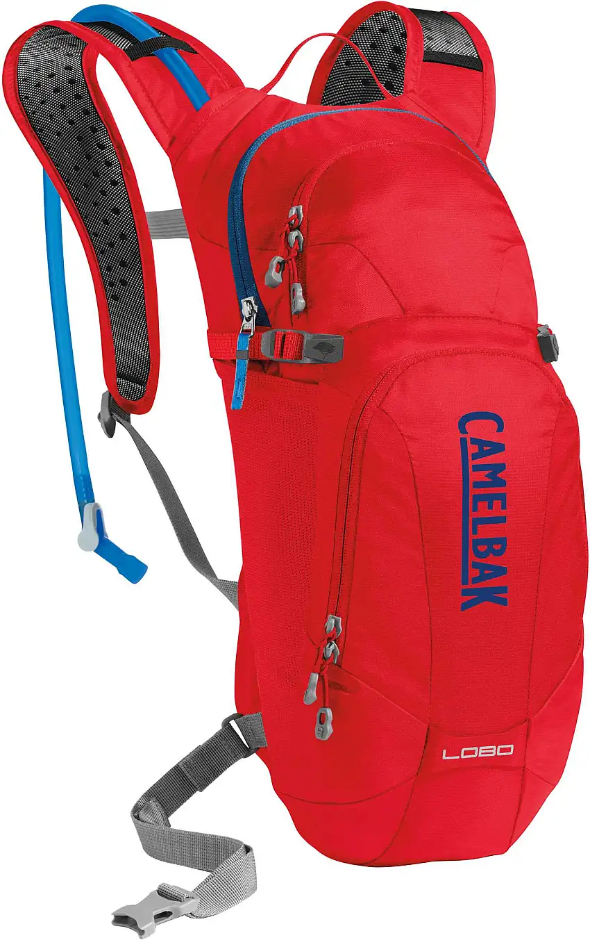 Ryggsäck Camelbak Lobo 9 l med 3 l vätskebehållare röd/blå