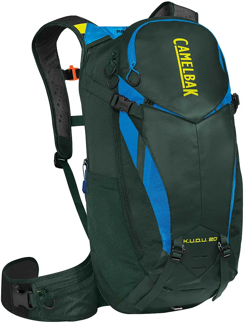 Ryggsäck Camelbak K.U.D.U. Protector 20 l med 3 l vätskebehållare mörkgrön/blå small/medium