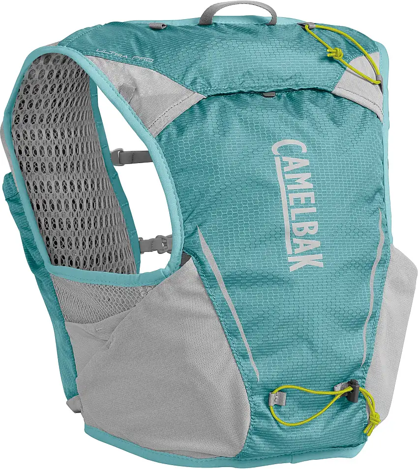 Löparväst Camelbak Ultra Pro Vest dam 7 l med 2 x 0.5 l vätskebehållare grön/silver medium