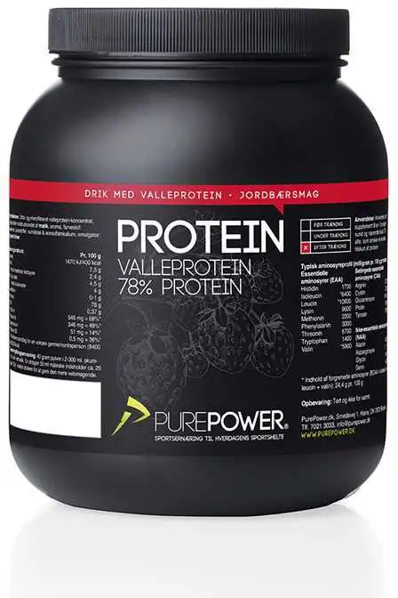 Proteinpulver PurePower PP Protein 1 kg jordgubb