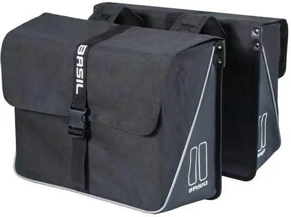 Cykelväska Pakethållare Basil Forte Double Bag 35L Black/Black