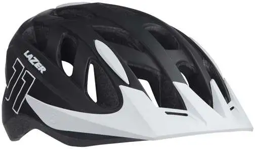 Cykelhjälm Lazer J1 +Led matt svart/vit