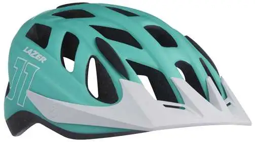 Cykelhjälm Lazer J1 +Led matt grön/vit