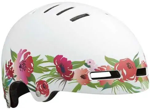 Cykelhjälm Lazer Street+ JR matt flower rosa vit