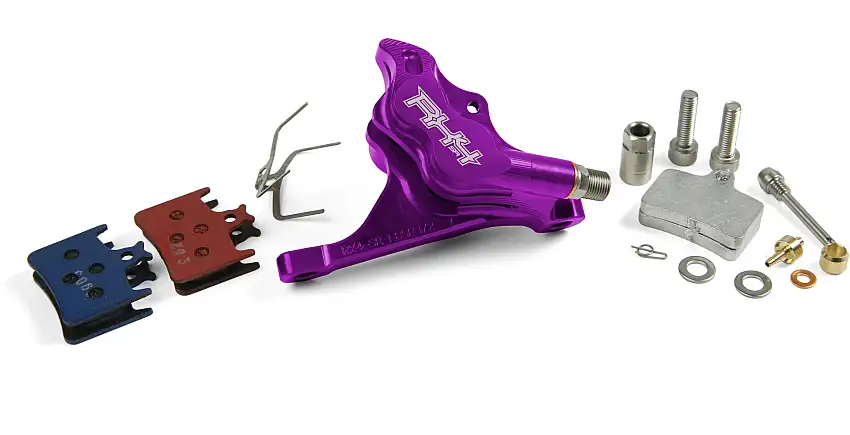 Skivbromsok Hope RX4-SR fram flat mount direktkompatibel med 160 mm bromsskiva SRAM lila