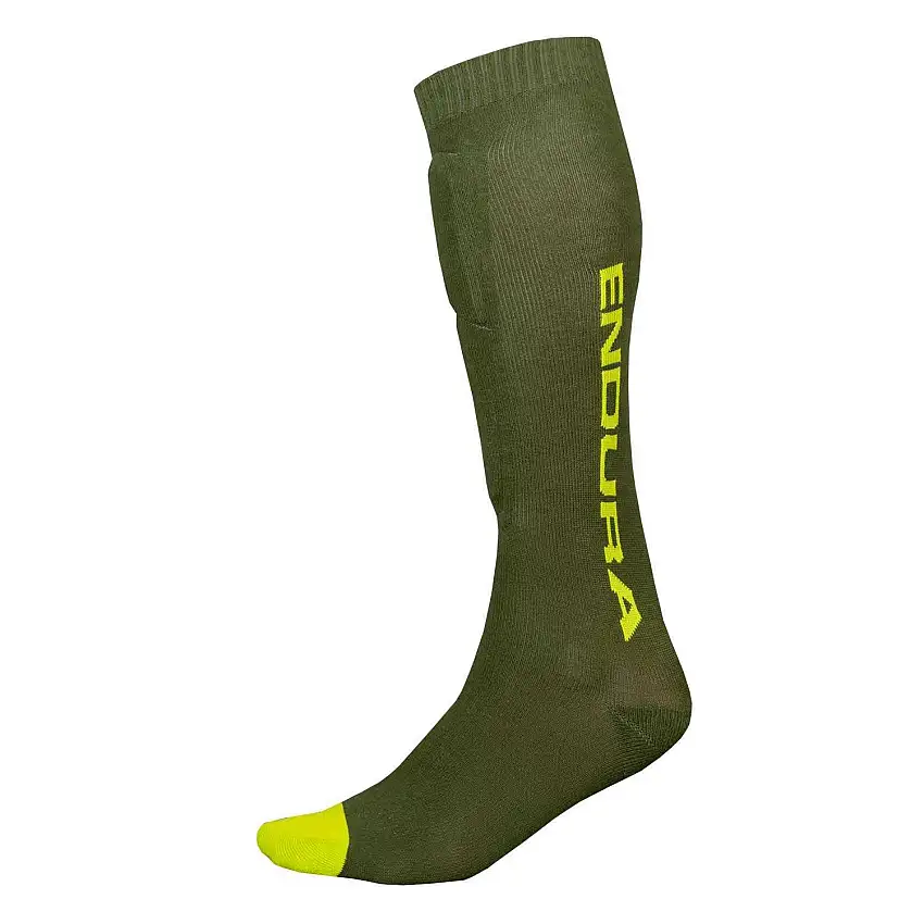 Benskydd Endura SingleTrack Shin Guard Sock grön