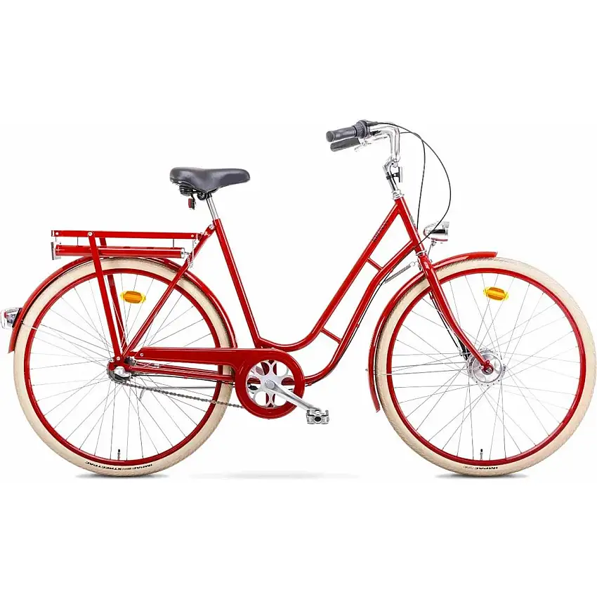 Damcykel Kronan 3-växlad röd