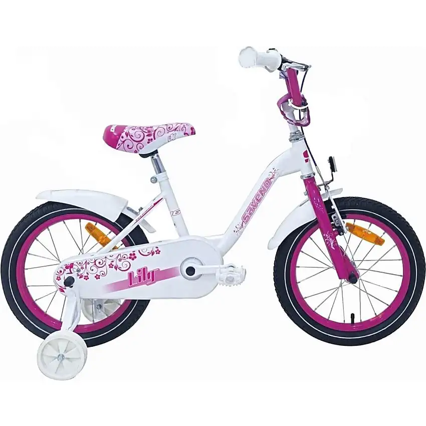 Barncykel Saveno Lily 20" Vit/rosa