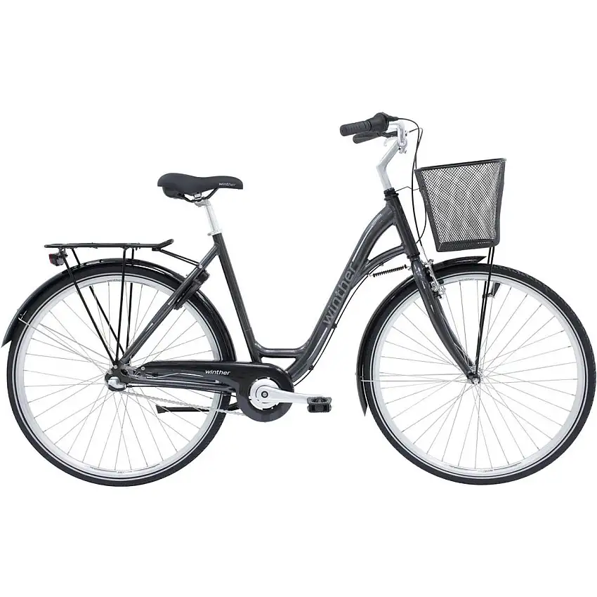 Damcykel Winther Shopping Alu 3-växlad grå