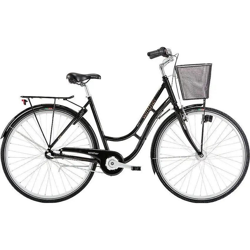 Damcykel Winther Shopping Classic 3-växlad svart