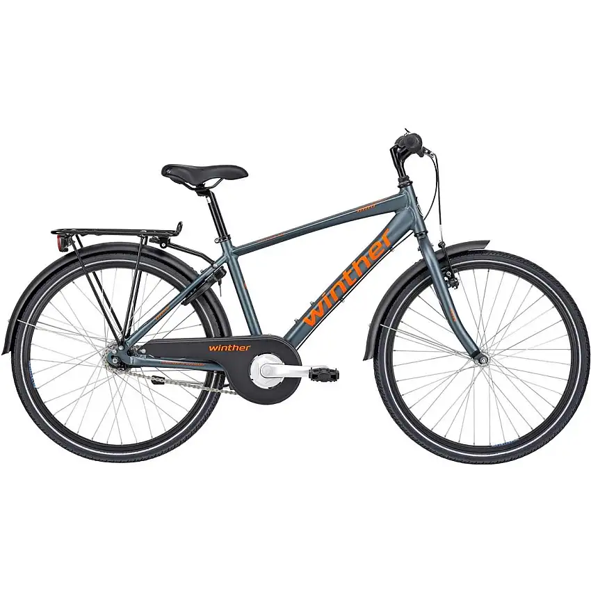 Barncykel Winther 300 Alu 7-växlad blå 24"