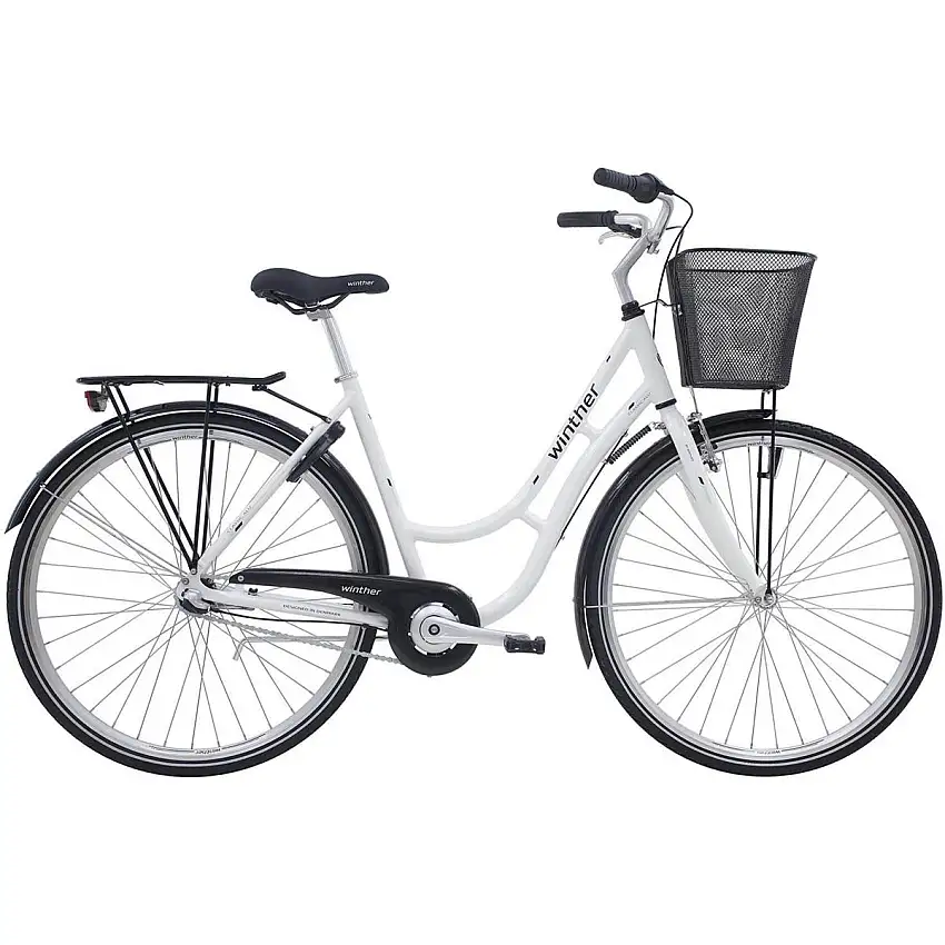 Damcykel Winther Shopping Society 3-växlad vit