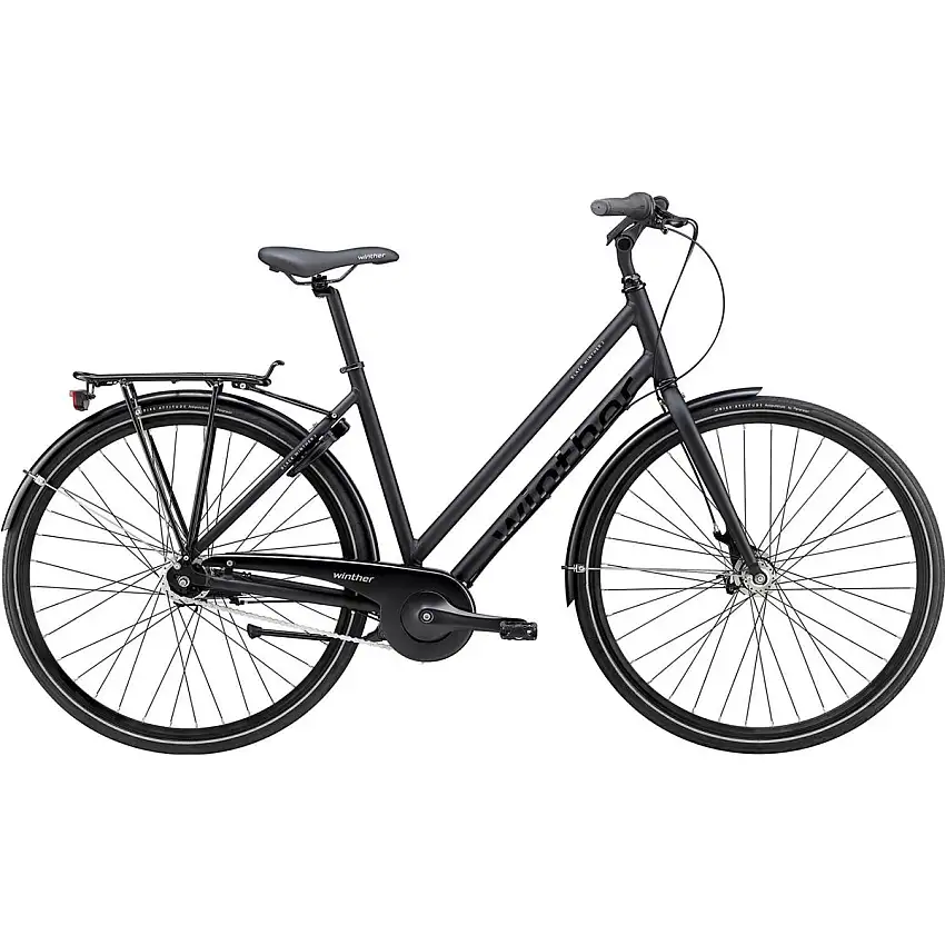Damcykel Black Winther 2 7-växlad svart