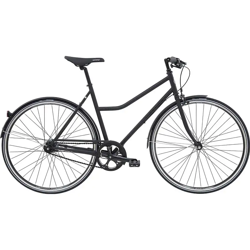 Damcykel Black Winther Steel 1 7-växlad svart
