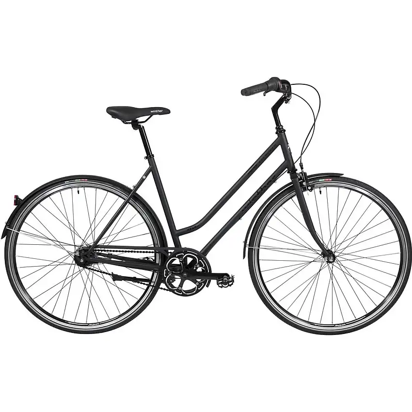Damcykel Black Winther Steel 4 7-växlad svart