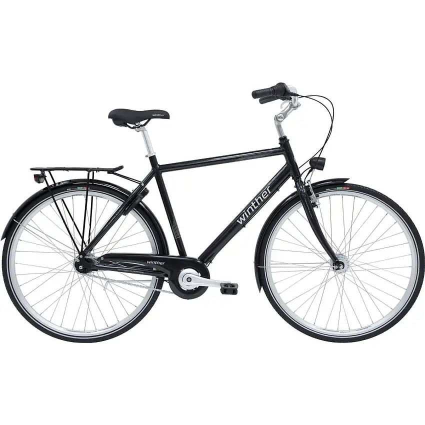 Herrcykel Winther Shopping Classic 3-växlad svart