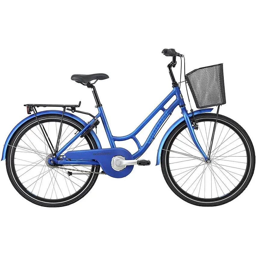 Barncykel Blue Winther Granny 7-växlad blå 24"