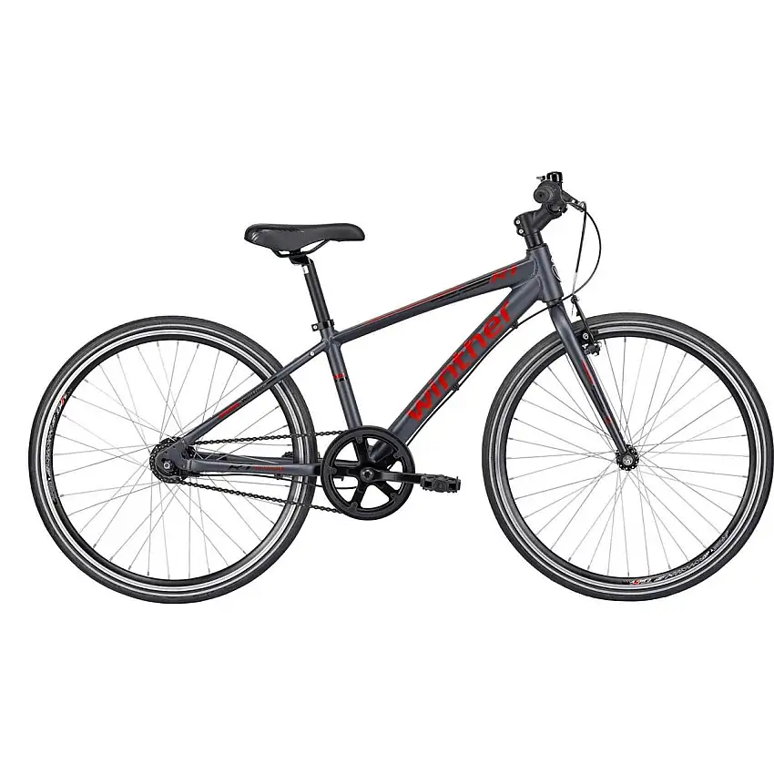 Barncykel Winther R1 Sport 7-växlad grå 24"