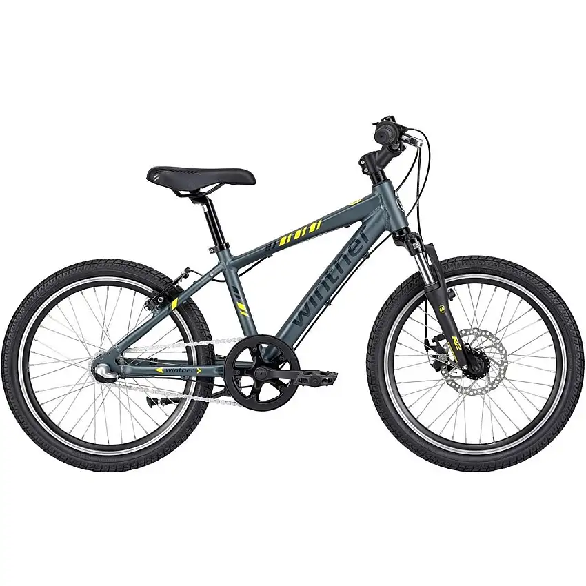 Barncykel Winther R2 Sport 3-växlad grå/blå 20"