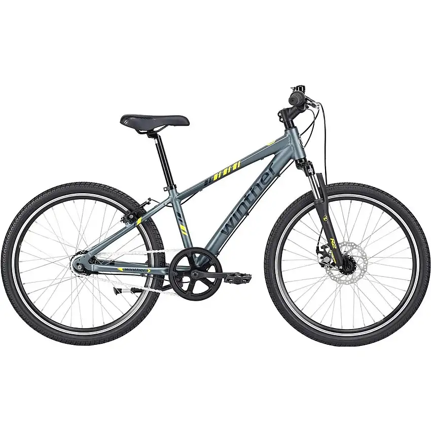 Barncykel Winther R2 Sport 7-växlad grå/blå 24"