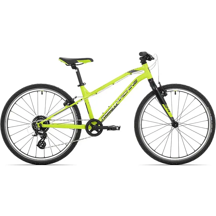 Barncykel Rock Machine Thunder 24 VB neongul