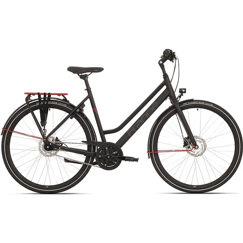 Hybridcykel Frappé FSS 400 Dam svart 7 växlar