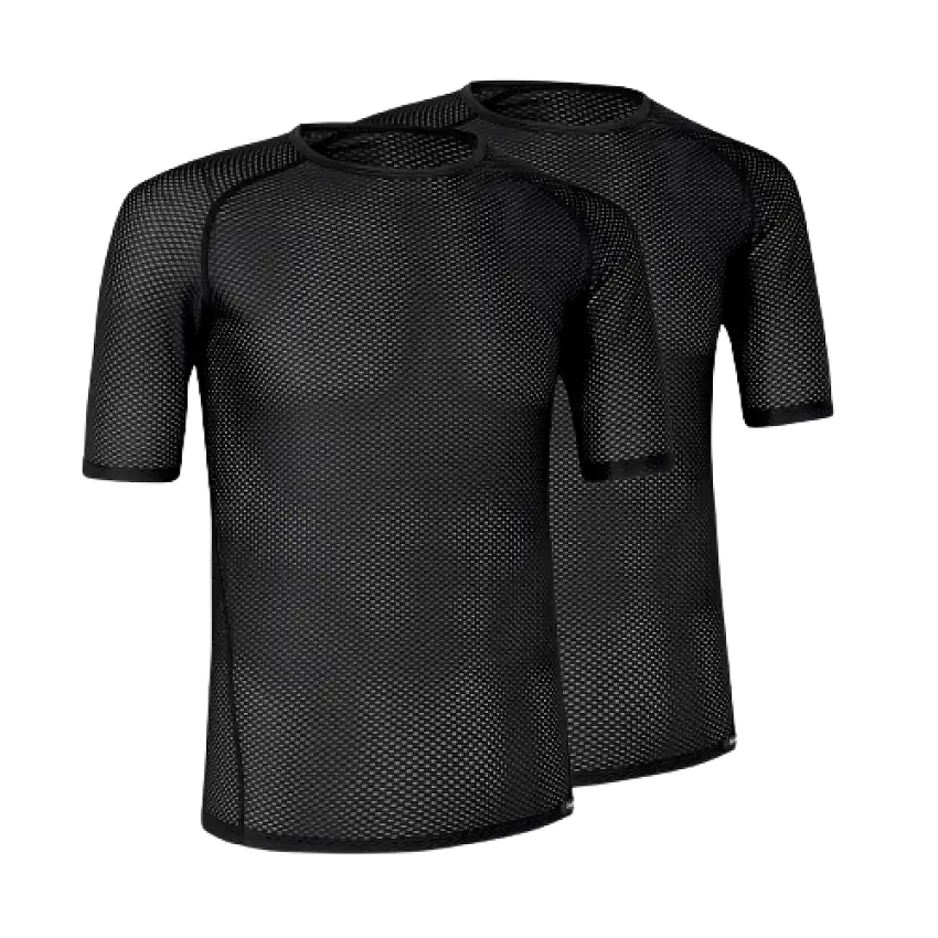 GripGrab Ultralight Mesh Baselayer Kortärmad Svart 2-pack