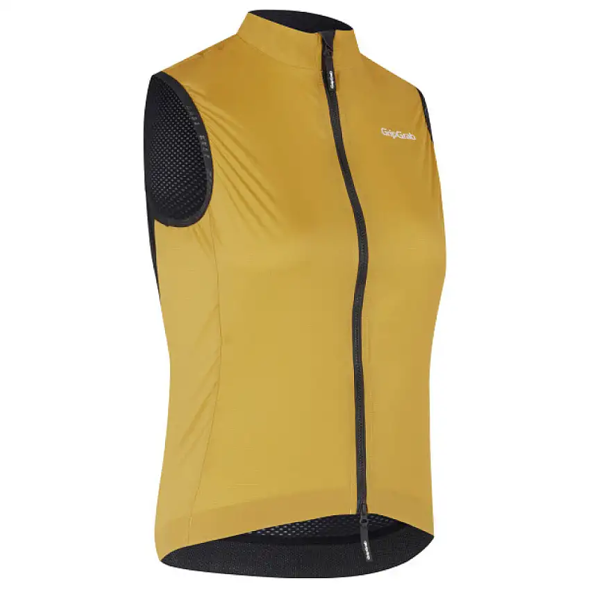 GripGrab Windbuster Vindtät Cykelväst För Kvinnor Mustard Yellow