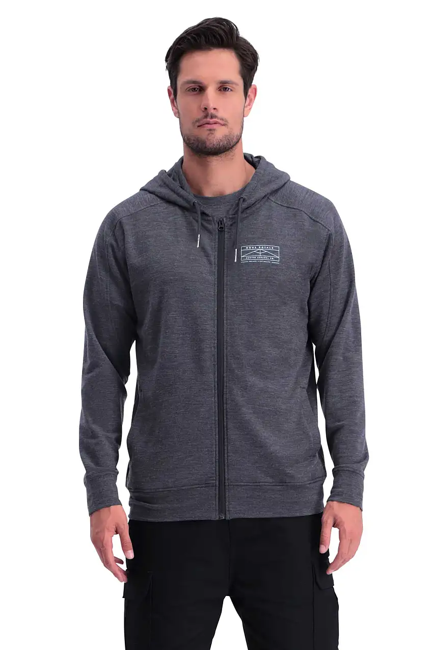 Huvtröja Mons Royal Wool Covert Lite Zip grå
