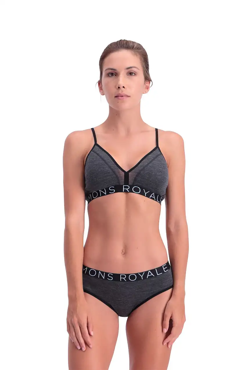 Sport-BH Mons Royal Wool Sanna Signature dam grå