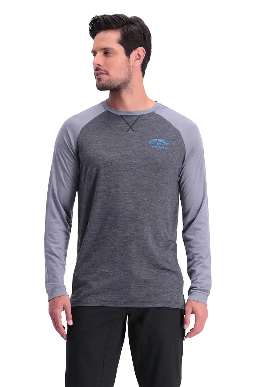Tröja Mons Royal Wool Vapour Lite LS grå