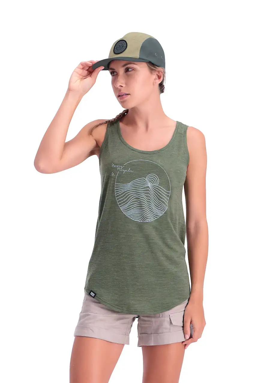 Linne Mons Royal Wool Hillary Hike Tank dam grön