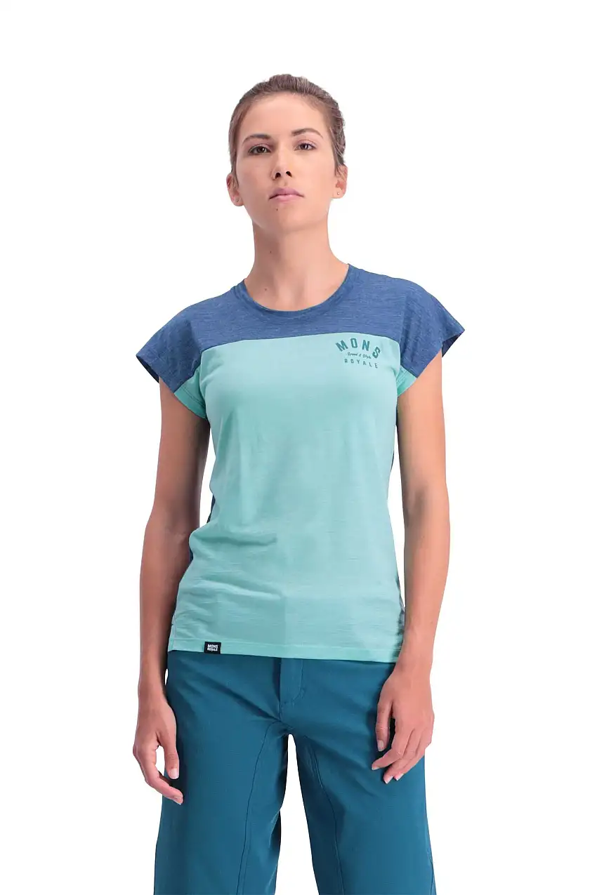 Tröja Mons Royal Wool Zephyr Lite Tee dam blå
