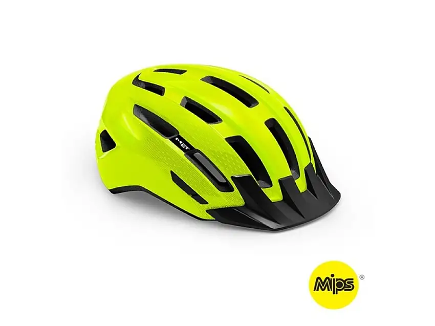 Met Downtown Mips Cykelhjälm Yellow/Glossy