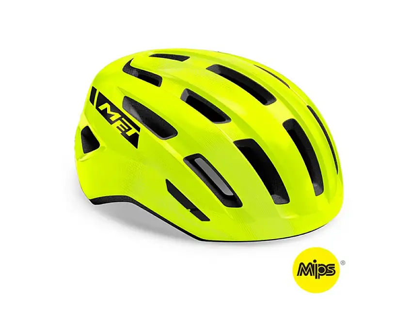 MET Miles MIPS cykelhjälm Flou Yellow