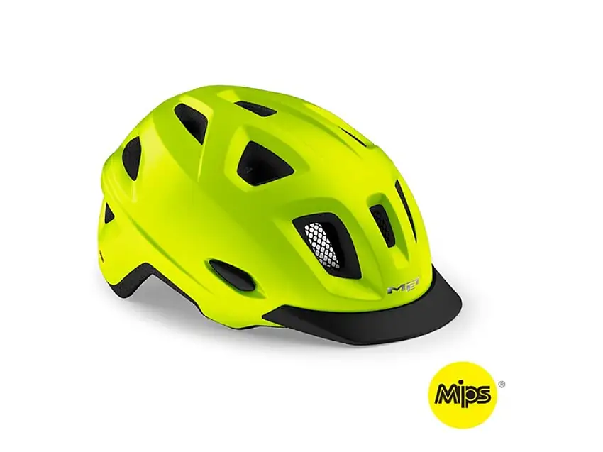 MET Mobilite MIPS cykelhjälm LED neon