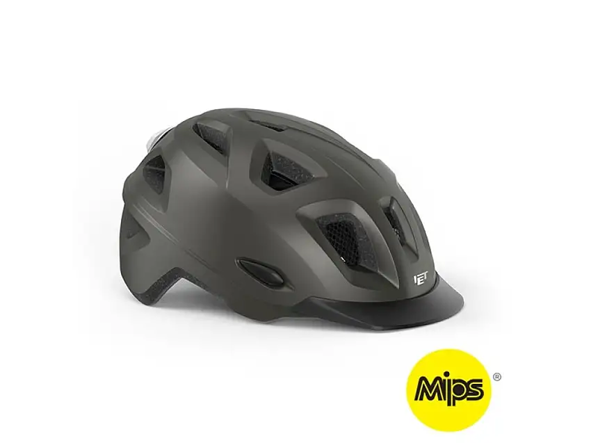 MET Mobilite MIPS cykelhjälm LED Titanium