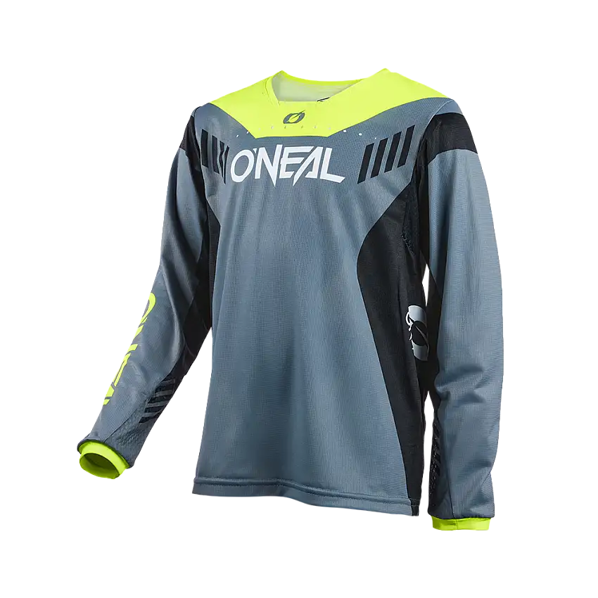 O'Neal Element FR Hybrid v.22 MTB Jersey Grå / Neon Gul Junior