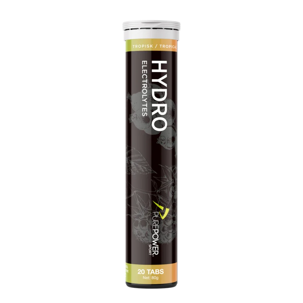 PurePower Hydro Electrolytes brustabletter tropisk frukt 20 x 4 g