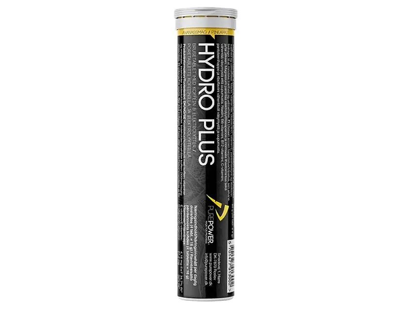 PurePower Hydro Plus brustabletter med koffein och elektrolyter ananas 20 x 4 g