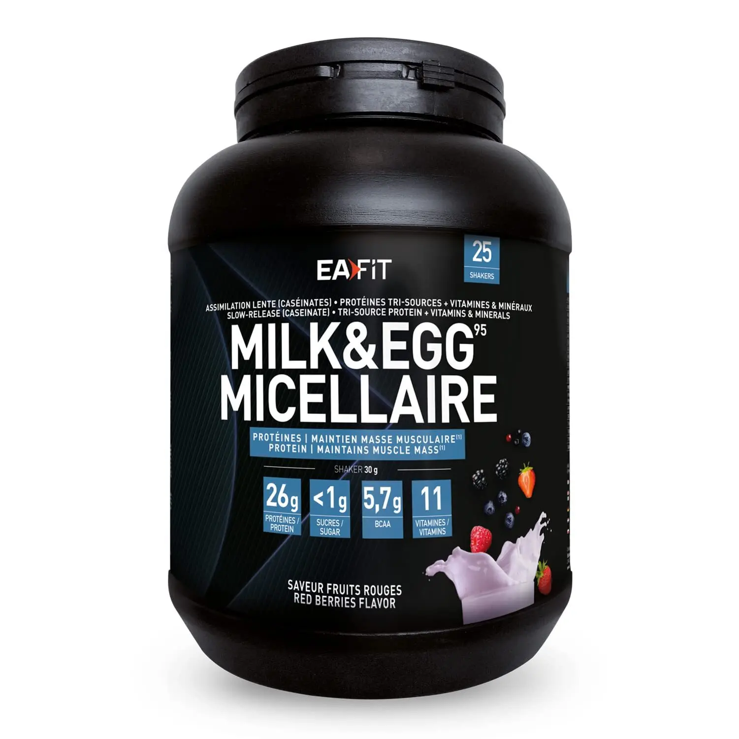 Mjölk & Ägg 95 Micellärt yoghurt med röda bär EA Fit
