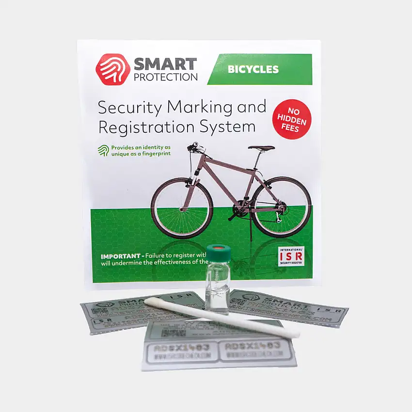 DNA-märkning SmartDNA / ISR stöldskydd för cykel, 6 st dekaler