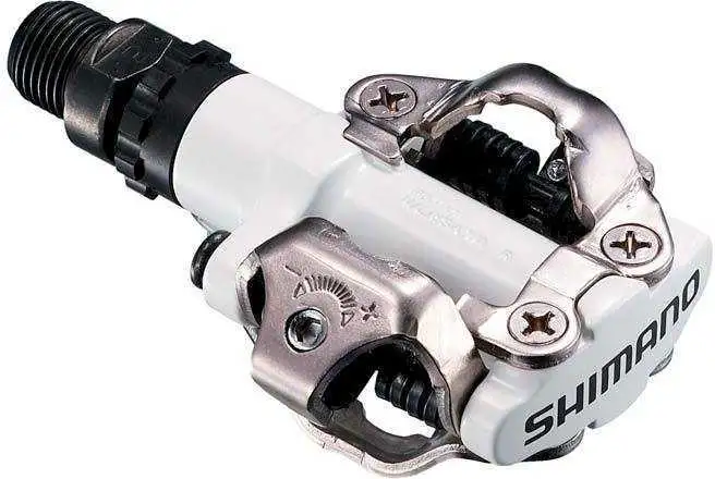 Cykelpedaler Shimano PD-M520 vit inkl. pedalklossar