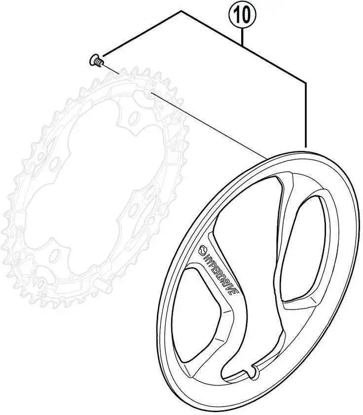 Kedjeskydd Shimano Acera FC-M361 inkl. skruv 104 mm 42T