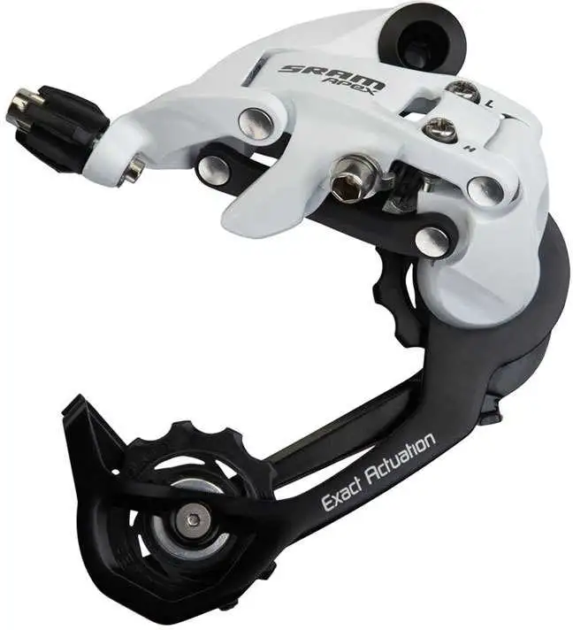 Bakväxel SRAM Apex, 10 växlar, medium cage, vit