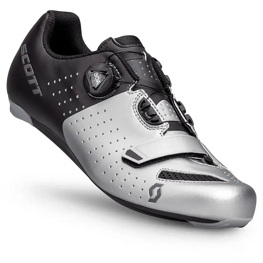 Scott Road Comp Boa Landvägssko, Metallic Silver/Svart